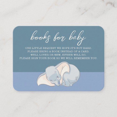 Dumbo  Stork  Over the Moon _ Boy Baby Shower Place Card