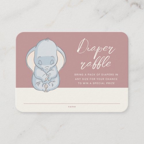 Dumbo  Stork  Over the Moon Diaper Raffle Place Card