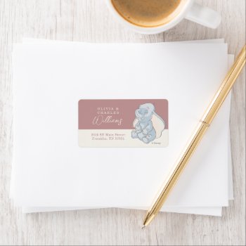 Dumbo & Stork | Over The Moon - Girl Baby Shower Label by dumbo at Zazzle