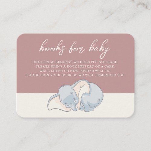 Dumbo  Stork  Over the Moon _ Girl Baby Shower Place Card