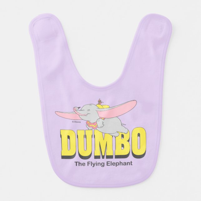 Dumbo the Flying Elephant Baby Bib (Front)