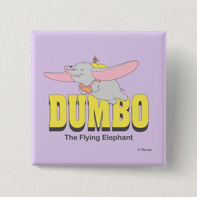 Dumbo the Flying Elephant Button (Front)