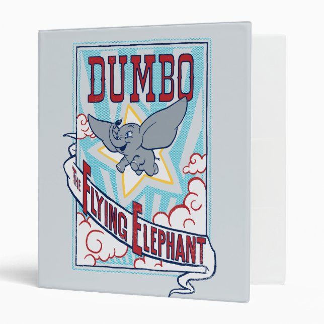 Dumbo | "The Flying Elephant" Circus Art 3 Ring Binder (Front/Inside)