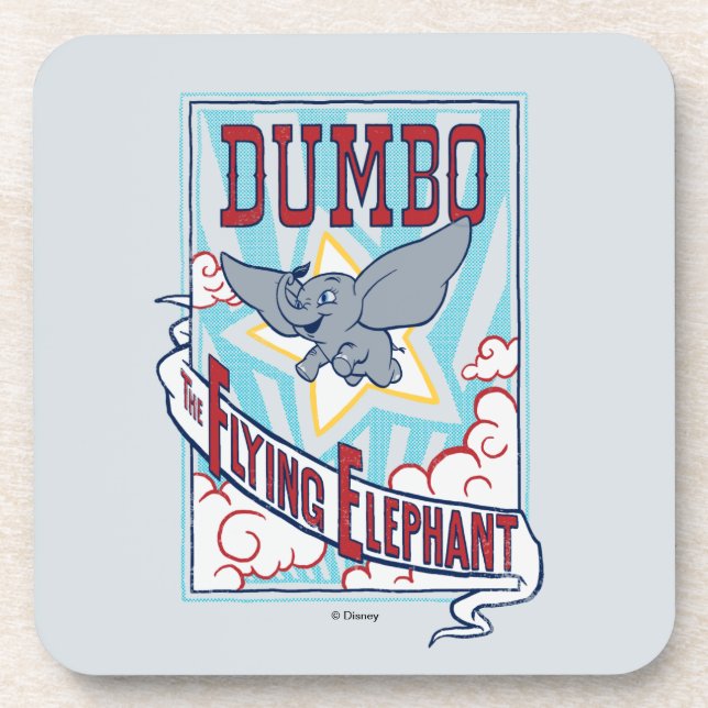 Dumbo | "The Flying Elephant" Circus Art Beverage Coaster (Front)