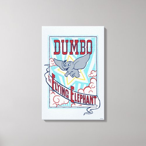 Dumbo  The Flying Elephant Circus Art Canvas Print