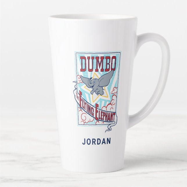 Dumbo | "The Flying Elephant" Circus Art Latte Mug (Right)