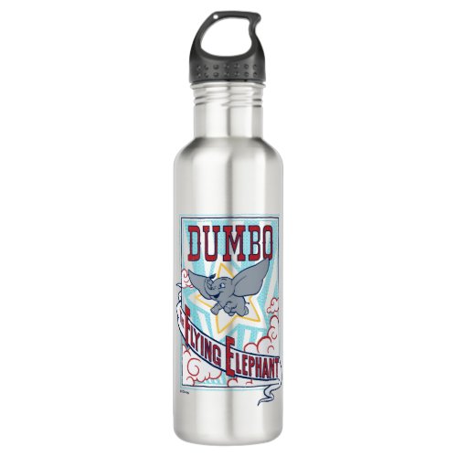 Dumbo  The Flying Elephant Circus Art Stainless Steel Water Bottle