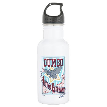 Dumbo | "the Flying Elephant" Circus Art Stainless Steel Water Bottle by dumbo at Zazzle