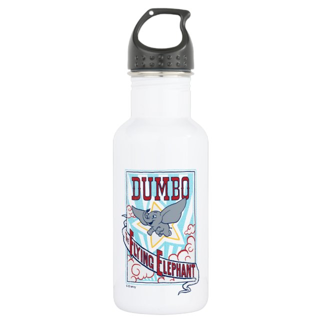 Dumbo | "The Flying Elephant" Circus Art Stainless Steel Water Bottle (Front)