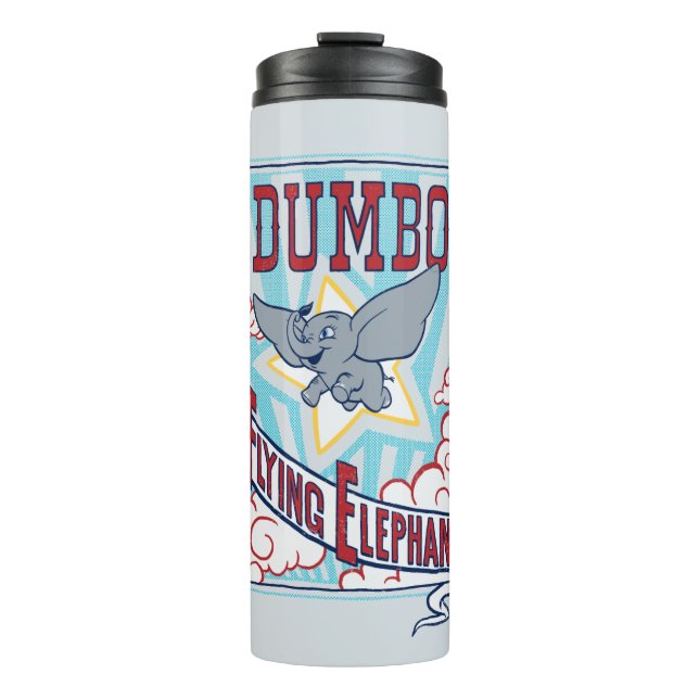 Dumbo | "The Flying Elephant" Circus Art Thermal Tumbler (Front)