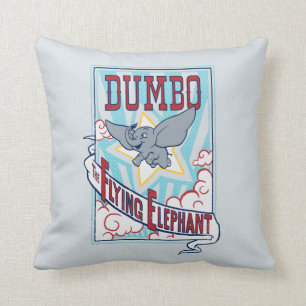 Dumbo "The Flying Elephant" Circus Art Throw Pillow