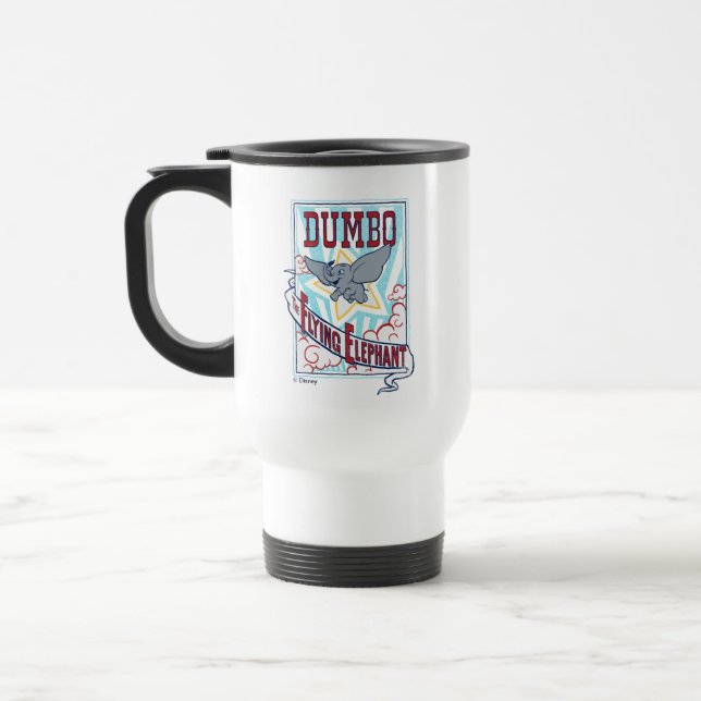 Dumbo | "The Flying Elephant" Circus Art Travel Mug (Left)