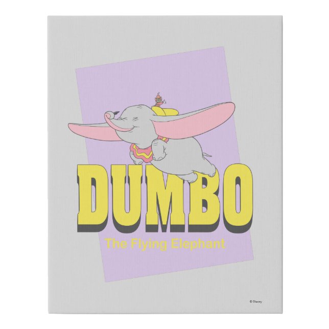 Dumbo the Flying Elephant Faux Canvas Print (Front)