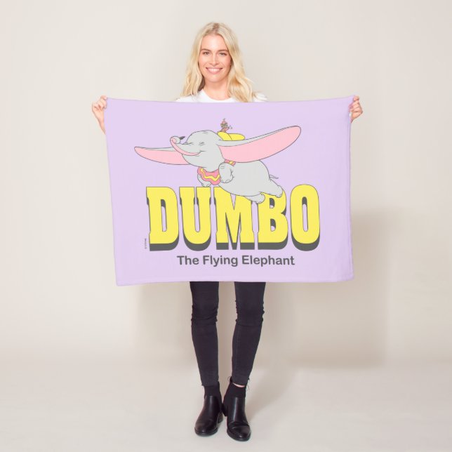 Dumbo the Flying Elephant Fleece Blanket (In Situ)