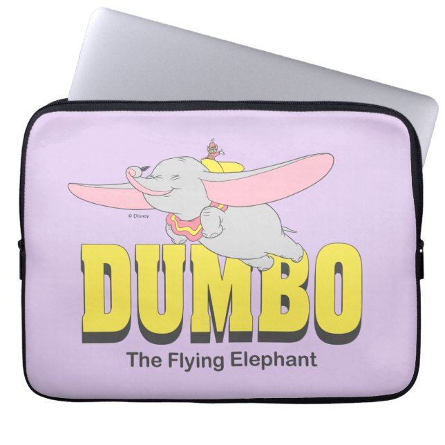 Dumbo the Flying Elephant Laptop Sleeve (Front)