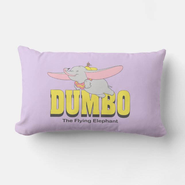 Dumbo the Flying Elephant Lumbar Pillow (Front)
