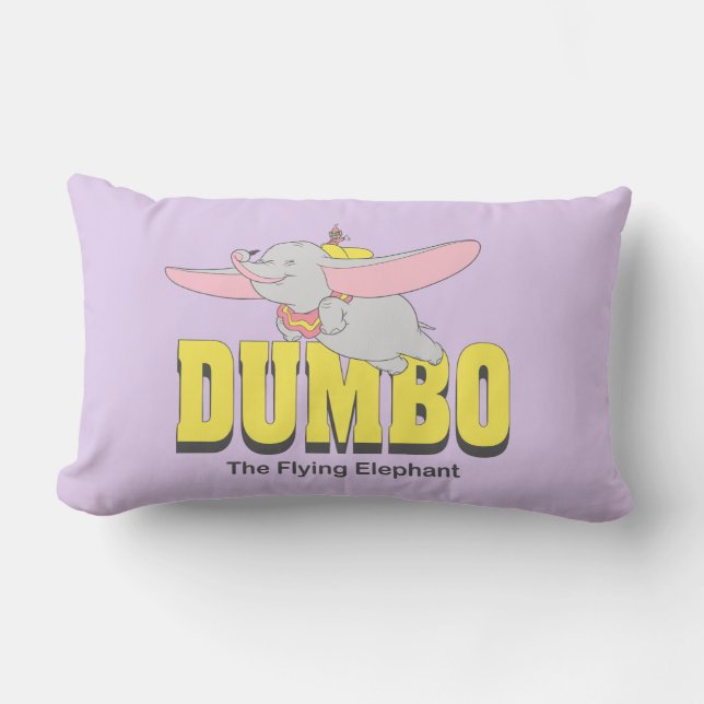 Dumbo the Flying Elephant Lumbar Pillow (Front)