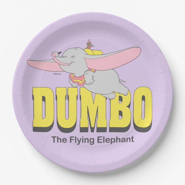 Dumbo the Flying Elephant Paper Plates (Front)