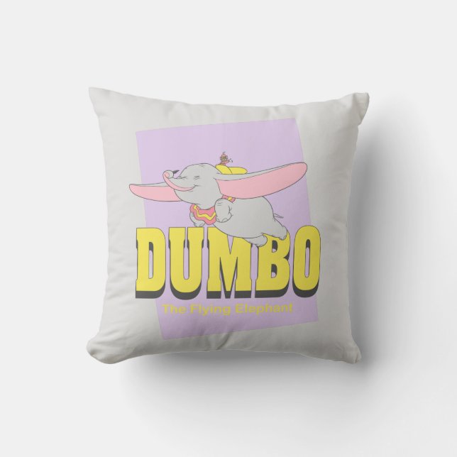 Dumbo the Flying Elephant Throw Pillow (Front)