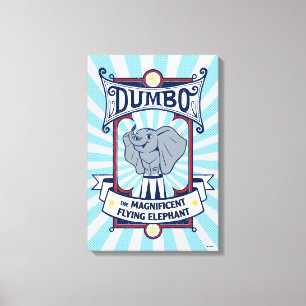 Dumbo   The Magnificent Flying Elephant Circus Art Canvas Print