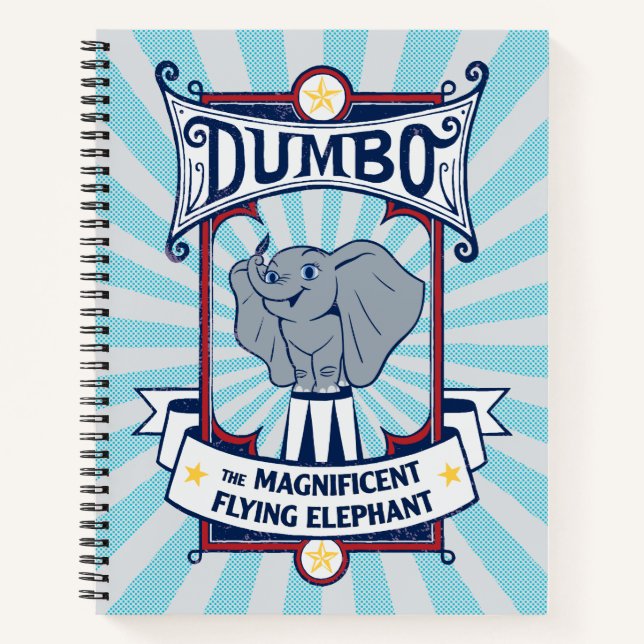 Dumbo | The Magnificent Flying Elephant Circus Art Notebook (Front)