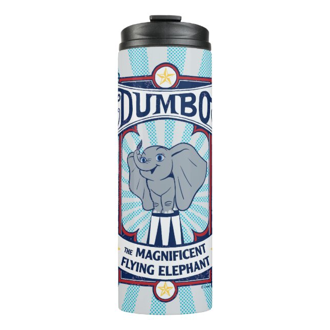 Dumbo | The Magnificent Flying Elephant Circus Art Thermal Tumbler (Front)