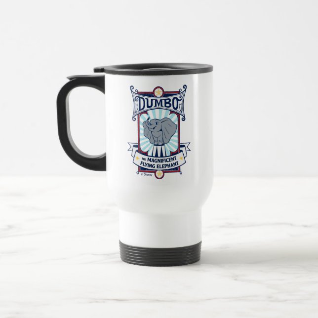 Dumbo | The Magnificent Flying Elephant Circus Art Travel Mug (Left)