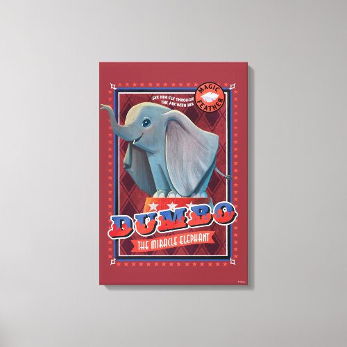 Dumbo  The Miracle Elephant Circus Art Canvas Print