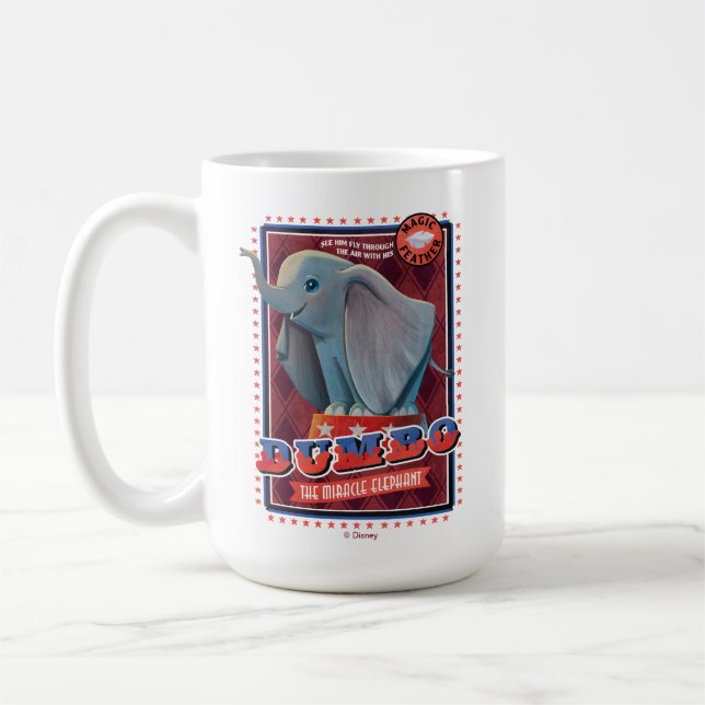 Dumbo | "The Miracle Elephant" Circus Art Coffee Mug (Left)