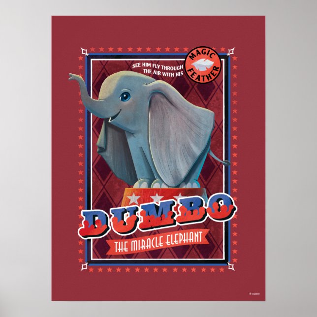 Dumbo | "The Miracle Elephant" Circus Art Poster (Front)
