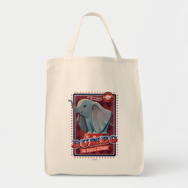 Dumbo | "The Miracle Elephant" Circus Art Tote Bag (Front)