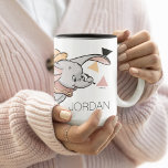 Dumbo Tribal Design Two-Tone Coffee Mug<br><div class="desc">Add a touch of modern flair to your Disney collection with this unique Dumbo coffee mug. Featuring a stylish tribal-inspired design, this mug showcases Dumbo in a fresh and contemporary way. The two-tone color scheme adds a touch of sophistication, making it a perfect gift for Dumbo fans who appreciate a...</div>