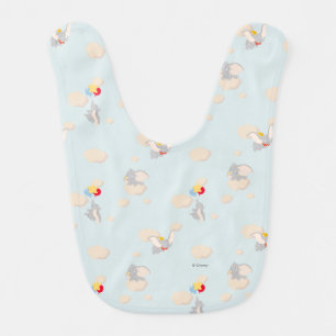 Dumbo up in the Clouds Pattern Baby Bib