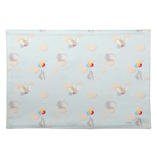 Dumbo up in the Clouds Pattern Cloth Placemat (Front)