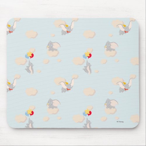 Dumbo up in the Clouds Pattern Mouse Pad