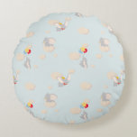 Dumbo up in the Clouds Pattern Round Pillow