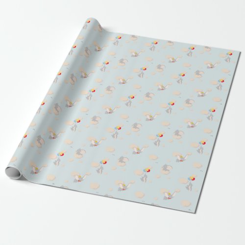 Dumbo up in the Clouds Pattern Wrapping Paper