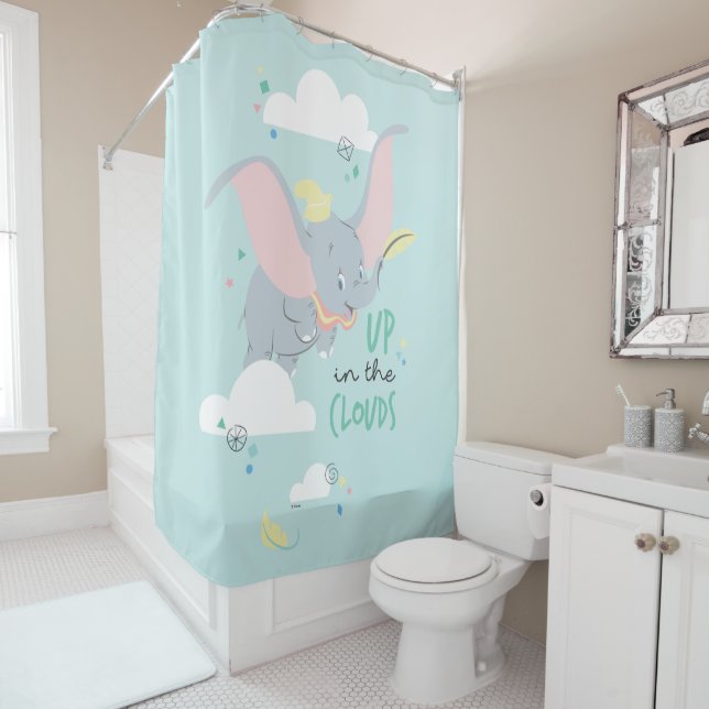 Dumbo | Up in the Clouds Shower Curtain (In Situ)