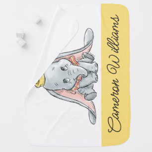 Dumbo Watercolor Baby Blanket