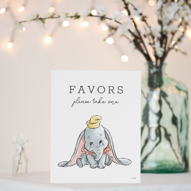 Dumbo Watercolor Baby Shower Foam Board (In Situ (Wedding))