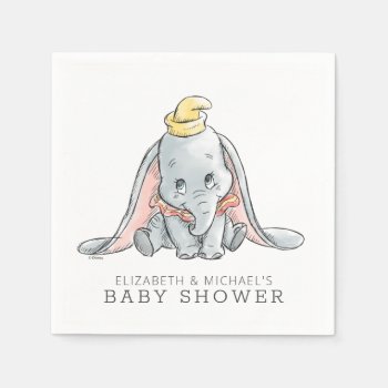Dumbo Watercolor Baby Shower Napkins by dumbo at Zazzle
