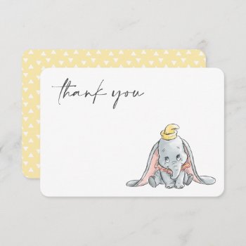 Dumbo Watercolor Baby Shower Thank You Invitation by dumbo at Zazzle