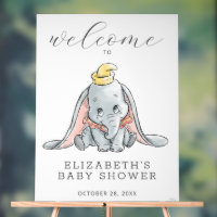 Dumbo Watercolor Baby Shower Welcome