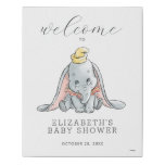 Dumbo Watercolor Baby Shower Welcome Sign at Zazzle