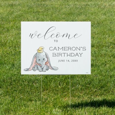 Dumbo | Welcome Birthday Sign