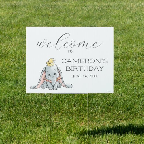 Dumbo  Welcome Birthday Sign