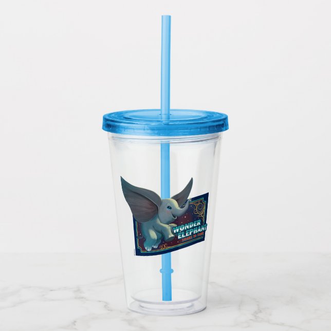 Dumbo | Wonder Elephant Soars To Fame Circus Art Acrylic Tumbler (Front)
