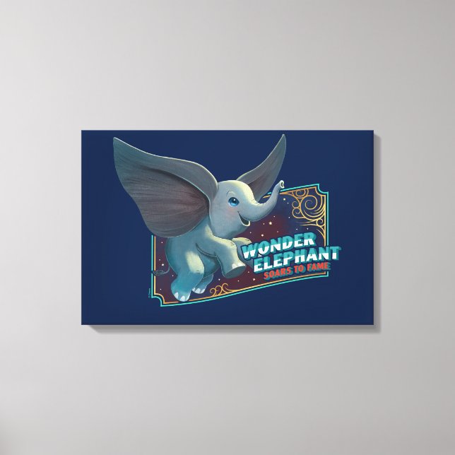Dumbo | Wonder Elephant Soars To Fame Circus Art Canvas Print (Front)
