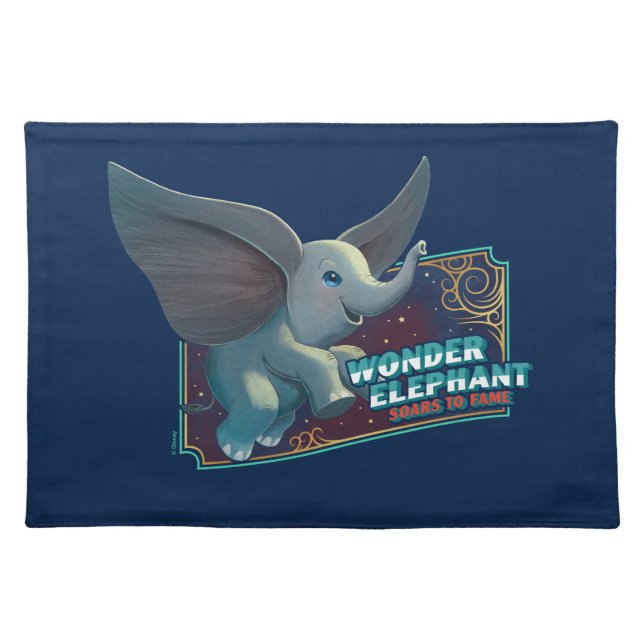Dumbo | Wonder Elephant Soars To Fame Circus Art Cloth Placemat (Front)