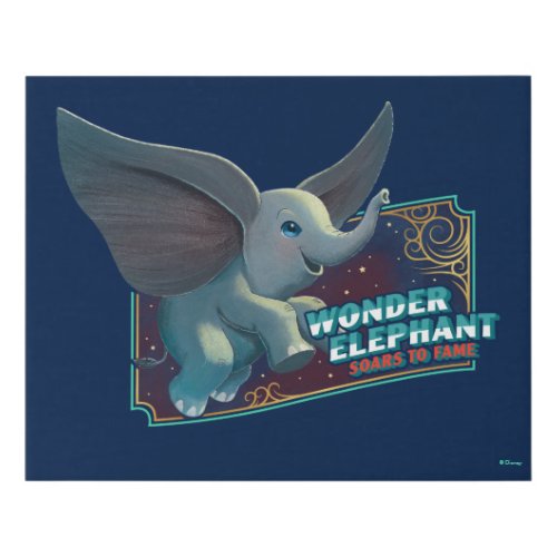 Dumbo  Wonder Elephant Soars To Fame Circus Art Faux Canvas Print